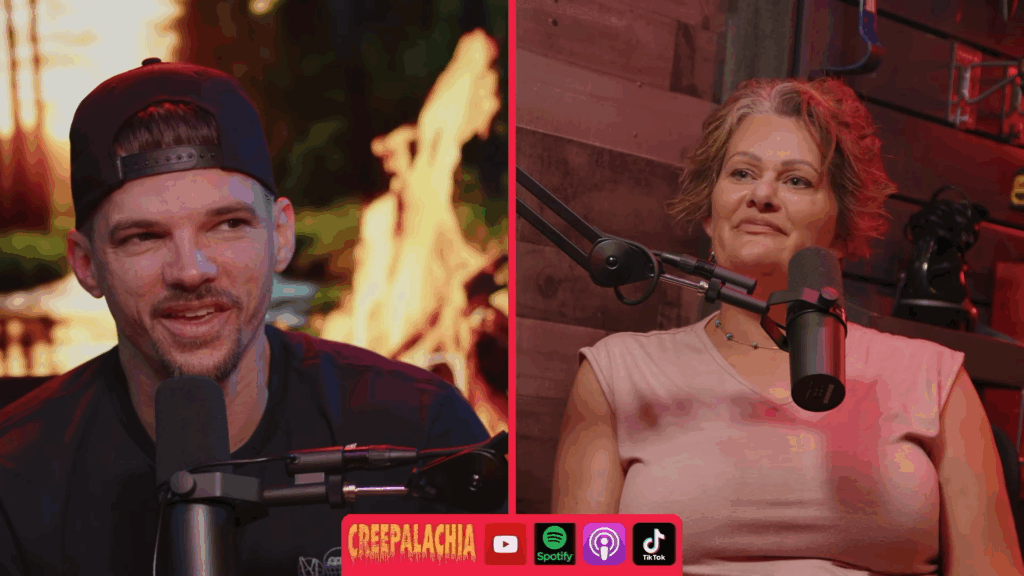 Left side has JD smiling while on the right Sally Ratcliff is sitting and smiling.